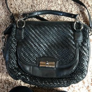 Unique Black Woven Coach Satchel